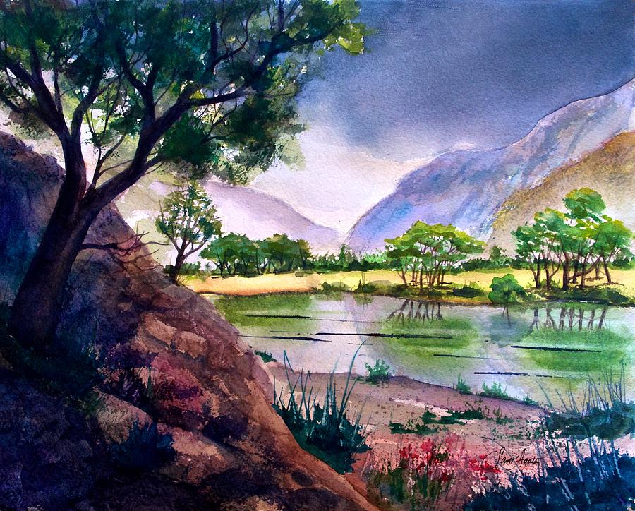 Mountain Painting - Mountain Lake Memories by Frank SantAgata