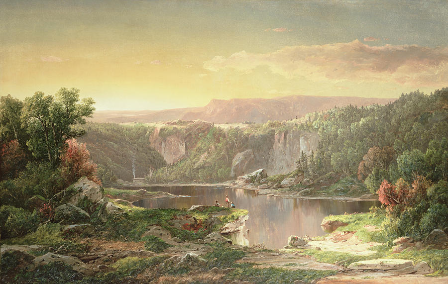 William Sonntag Painting - Mountain Lake near Piedmont by William Sonntag 