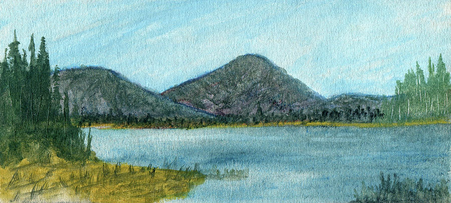 Mountain Lake Painting by R Kyllo