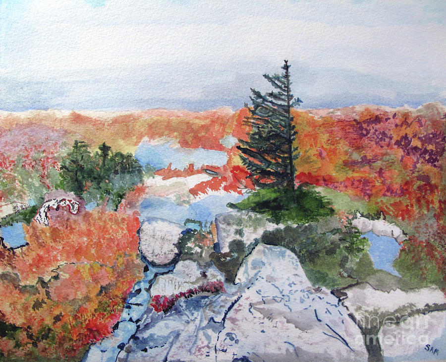 Mountain Lake Painting by Sandy McIntire