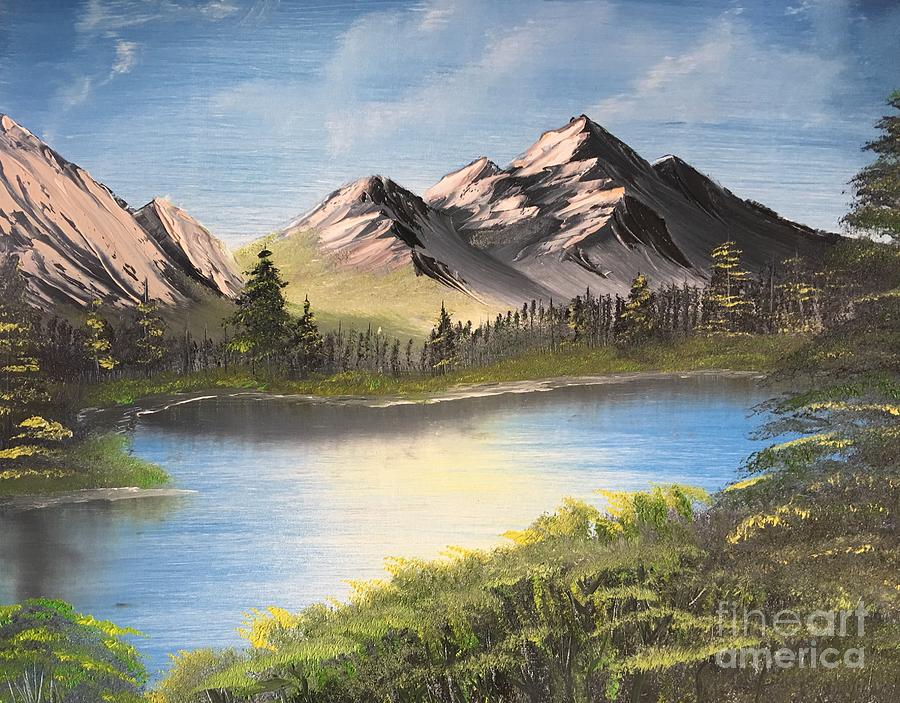 Mountain Lake Painting by Sonny Sinay | Fine Art America