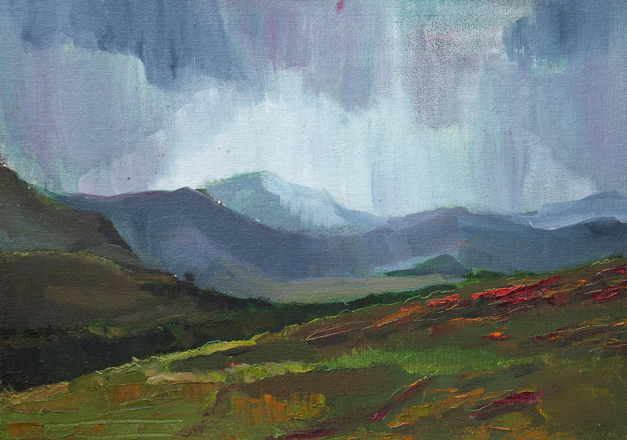 Mountain Landscape Before Storm Painting