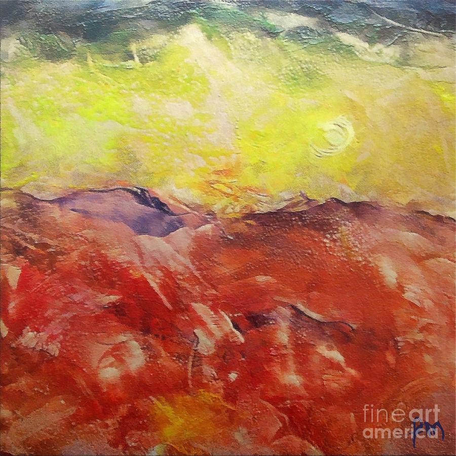 Abstract Mountain Landscape Painting - Mountain landscape by Dragica  Micki Fortuna