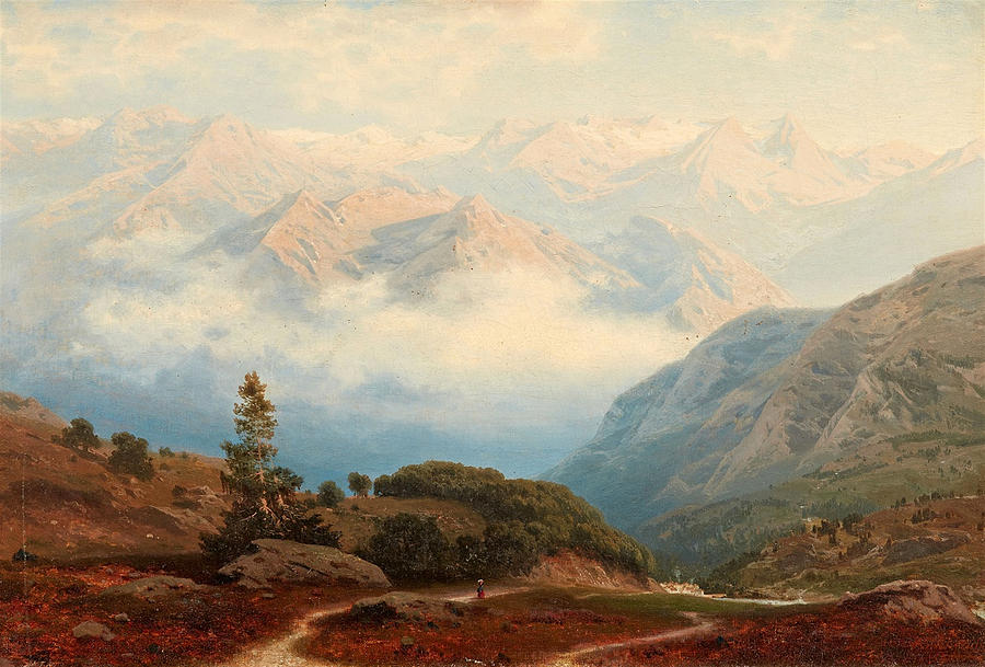 Mountain Landscape in the Pyrenees Painting by Stanislaus von Kalckreuth