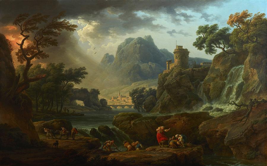 Mountain Landscape With An Approaching Storm Painting