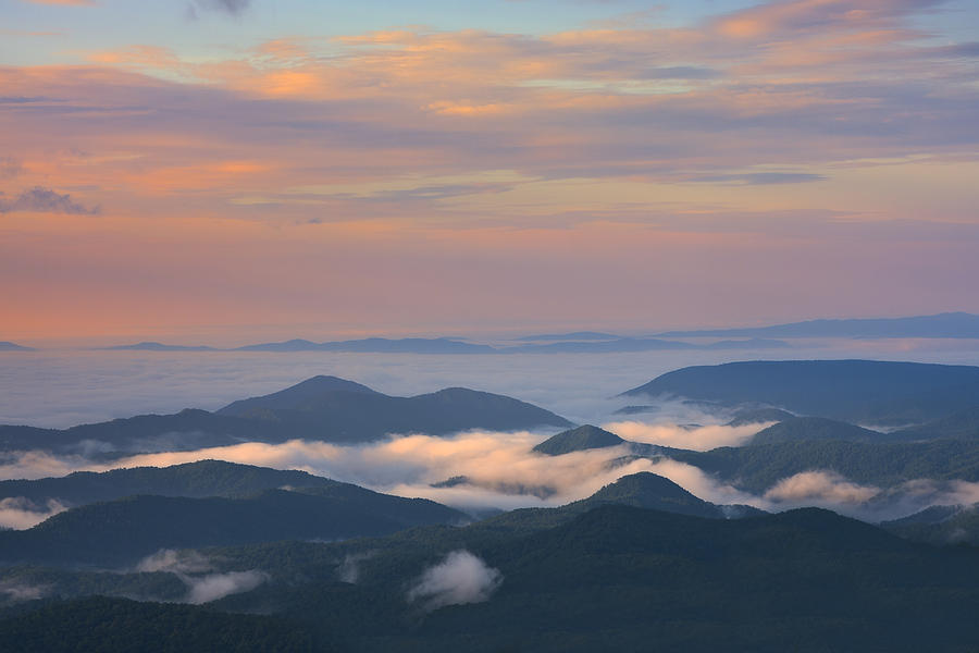 Mountain Layer Sunrise Photograph by Ken Barrett