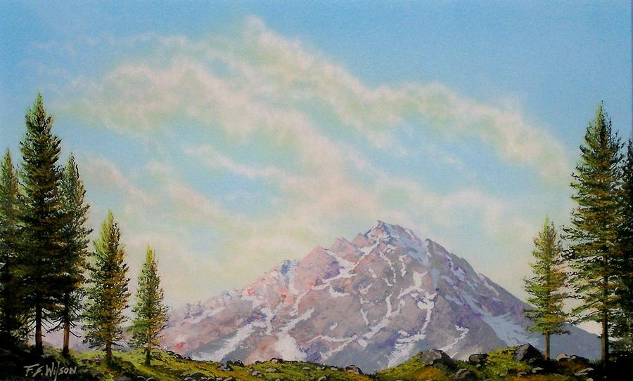 Sunset Painting - Mountain Majesty by Frank Wilson