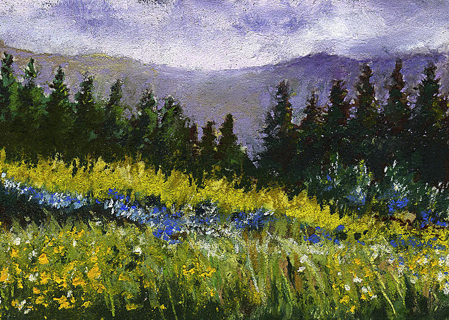 Mountain Meadow Painting by David Patterson