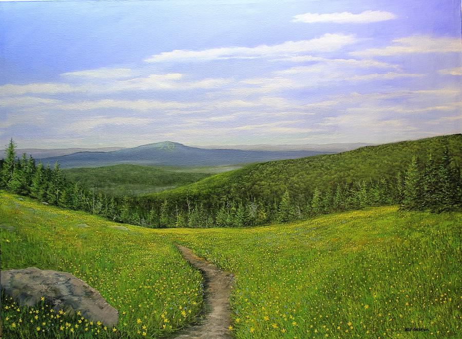 Mountain Meadow Painting by Ken Ahlering