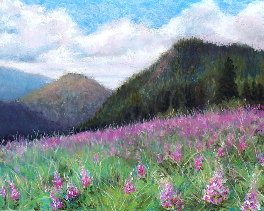Mountain Meadow Pastel by Susan Jenkins