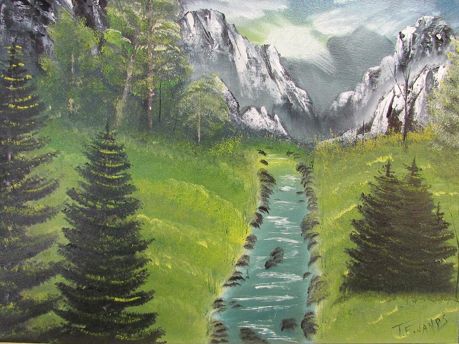 Mountain Meadow Painting by Thomas Janos