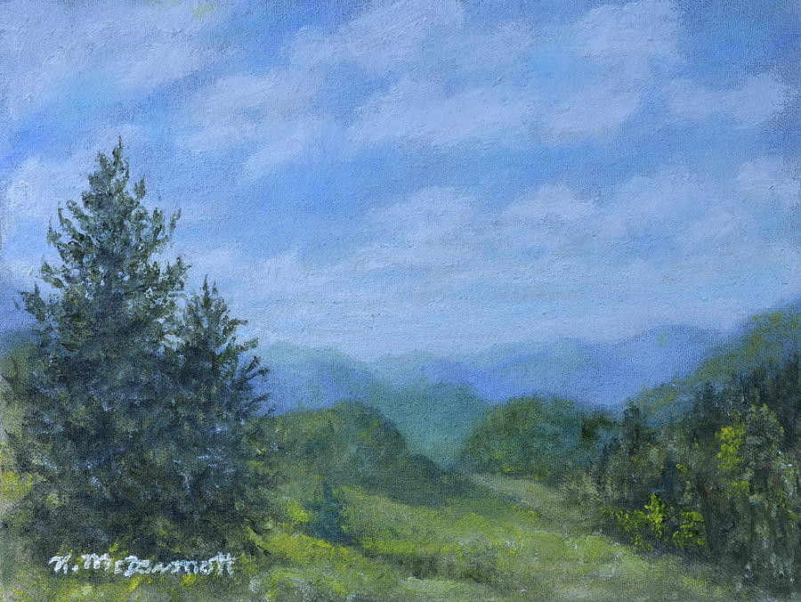 Mountain Meadows Painting by Kathleen McDermott