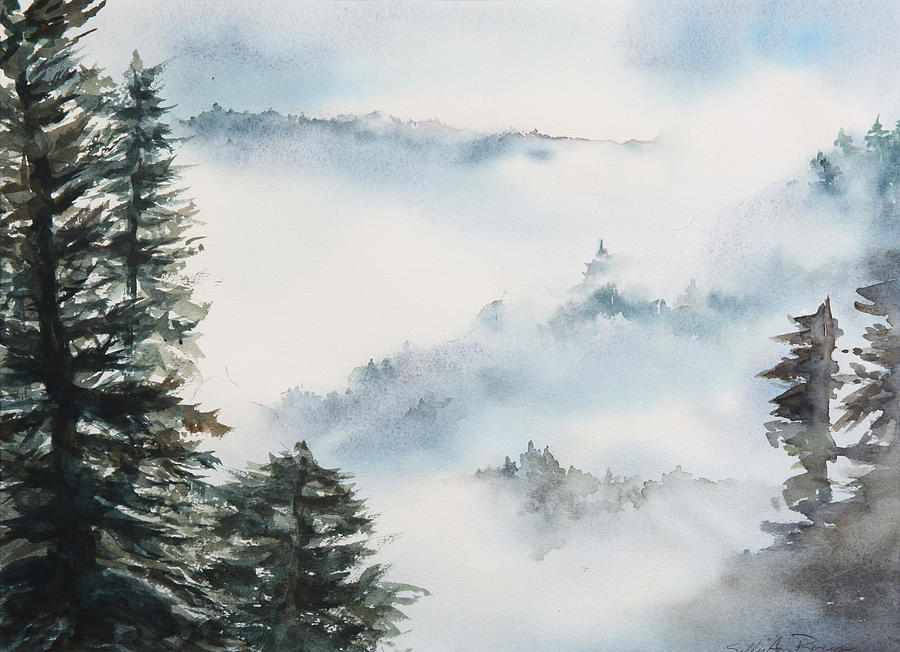 Mountain Mist Painting By Sallyann Rogers Fine Art America