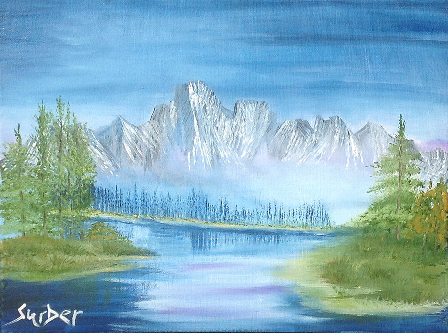Mountain Mist Painting by Suzanne Surber