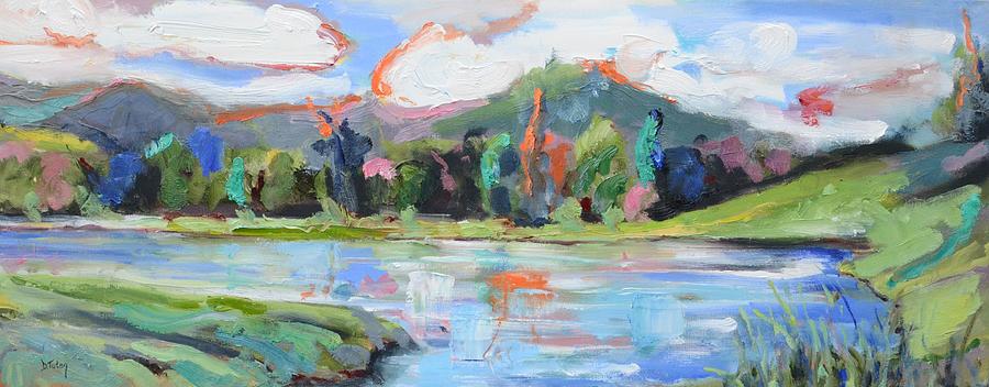 Mountain Oasis Painting by Donna Tuten