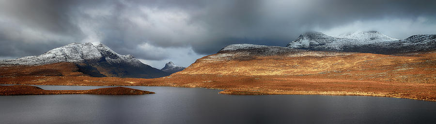 Mountain Pano from Knockan Crag Photograph by Grant Glendinning