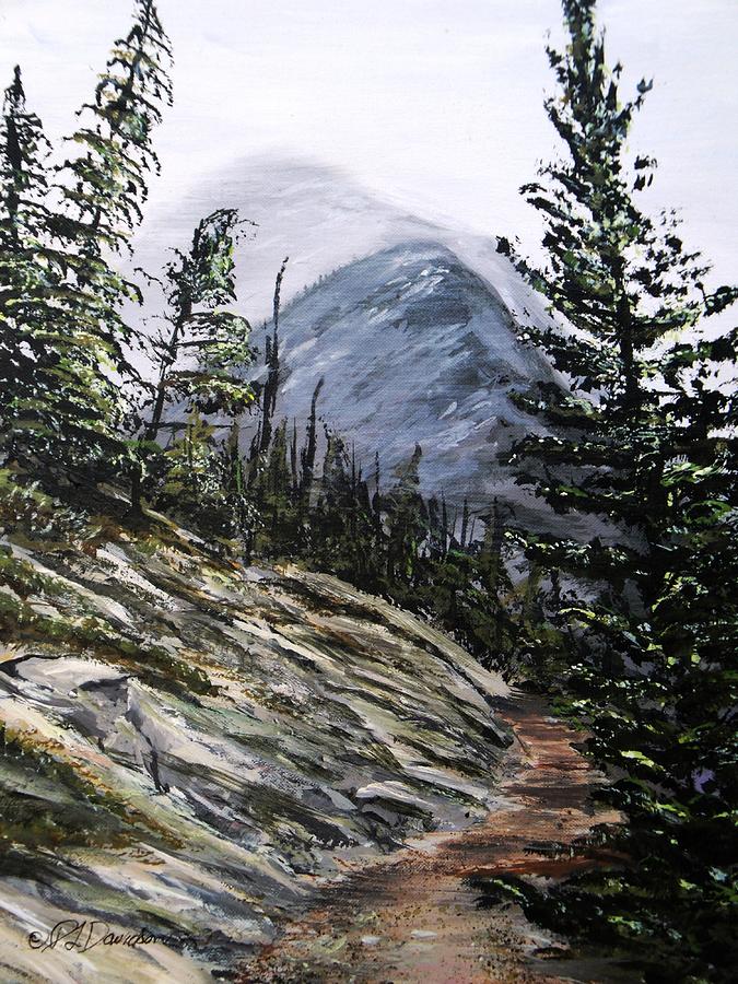 Mountain Pathway Painting by Pat Davidson