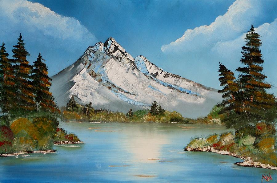 Mountain Peak Painting by Angie Wright