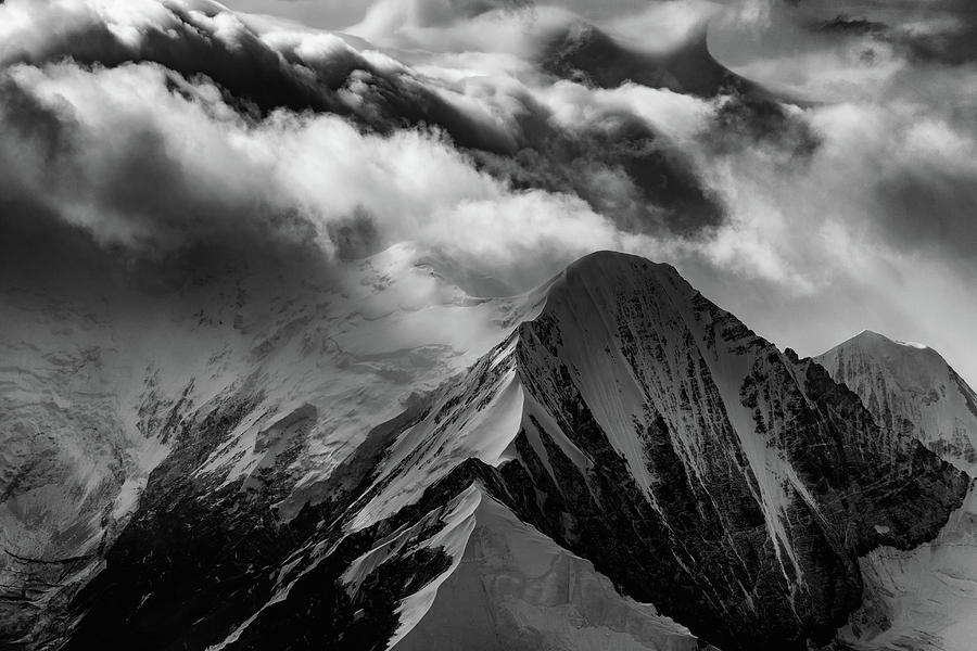 Nature Photograph - Mountain Peak in Black and White by Rick Berk