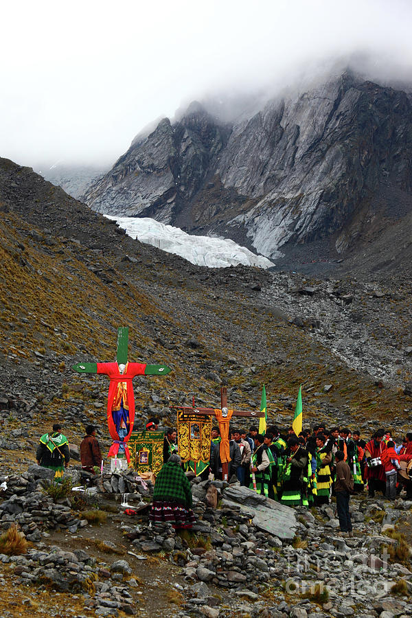 Mountain Pilgrimage during the Qoyllur Riti Festival Peru Photograph by James Brunker