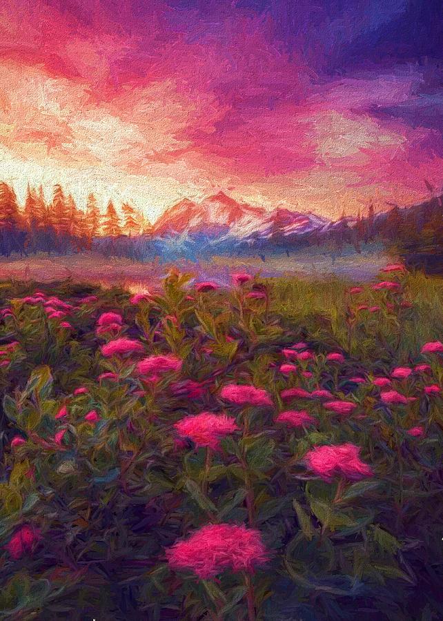 Mountain Pinks Digital Art by Charmaine Zoe