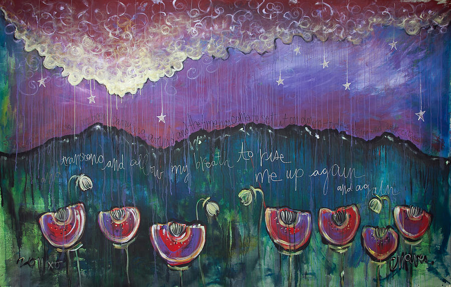 Mountain Poppies Painting by Laurie Maves ART