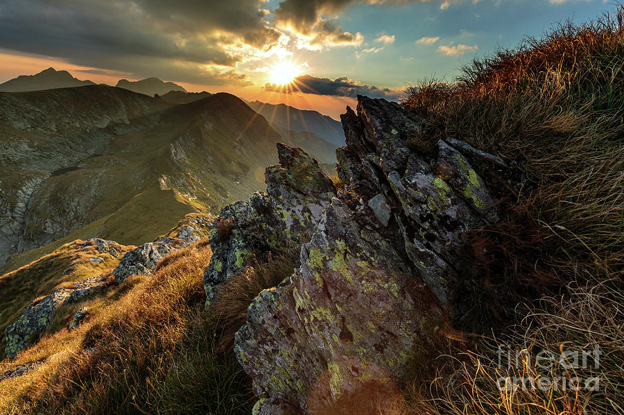 Mountain range at sunset Photograph by Ragnar Lothbrok