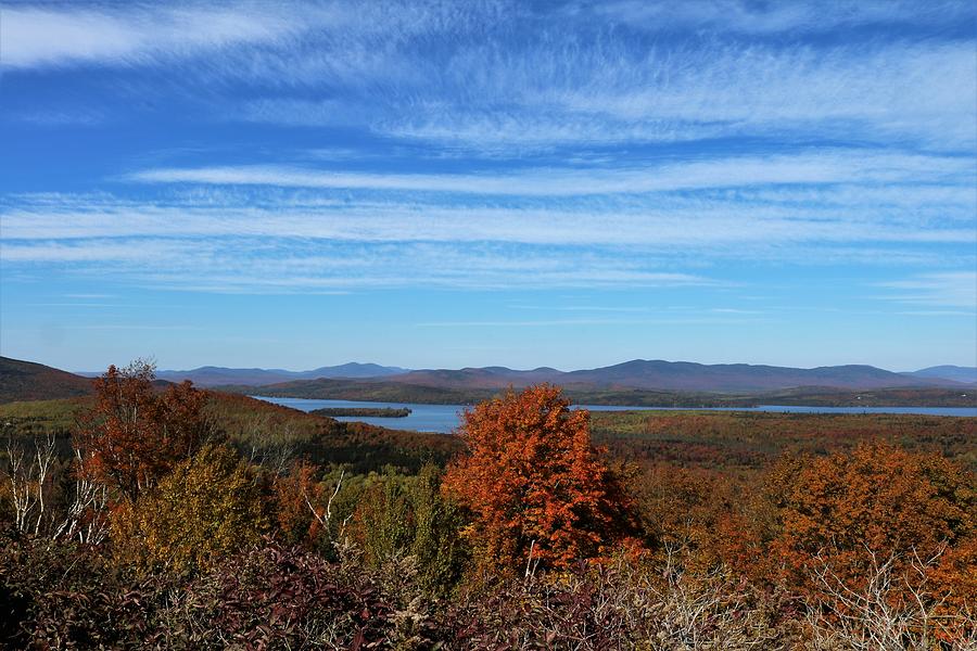 Mountain Range Autumn Foliage Rangeley Maine Photograph by GinA ...