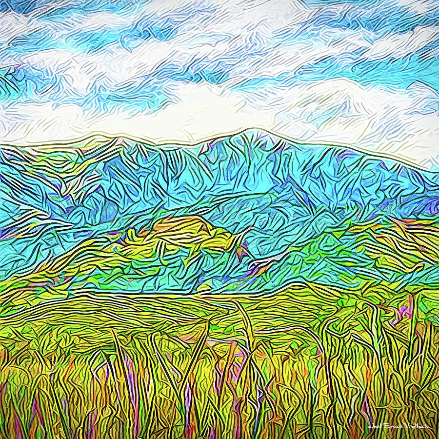 Mountain Digital Art - Mountain Range Flowing - Boulder County Colorado by Joel Bruce Wallach