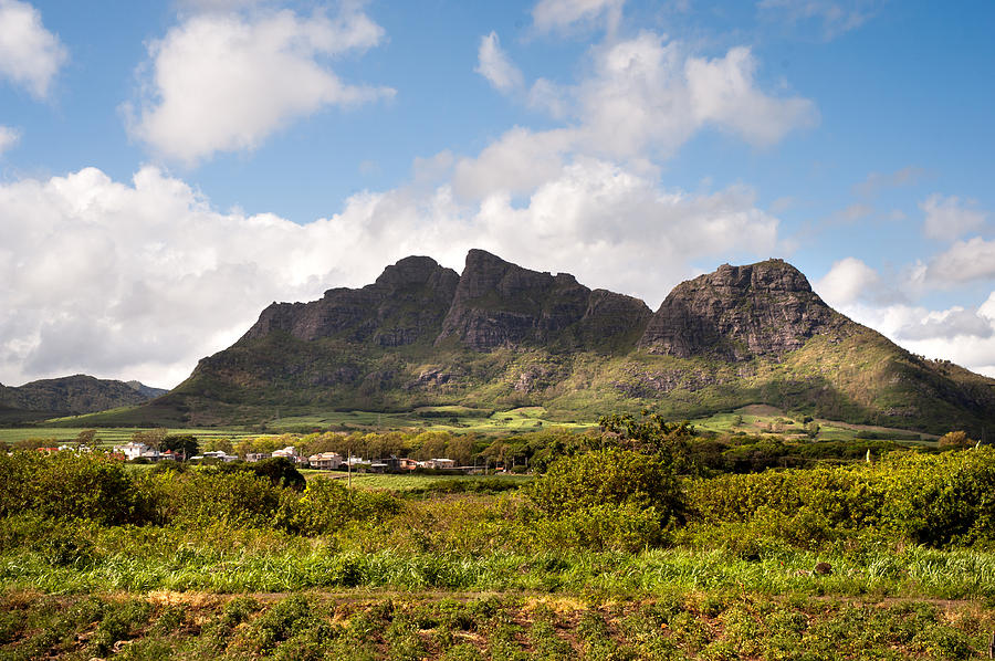 Mountain Photograph - Mountain Range in Mauritius by Jenny Rainbow