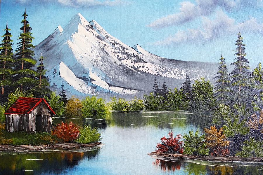 Mountain Reflection Painting by Ashwini Biradar Pixels