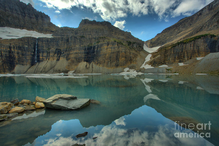 Mountain Reflections In Grinnell Ponds Photograph by Adam Jewell