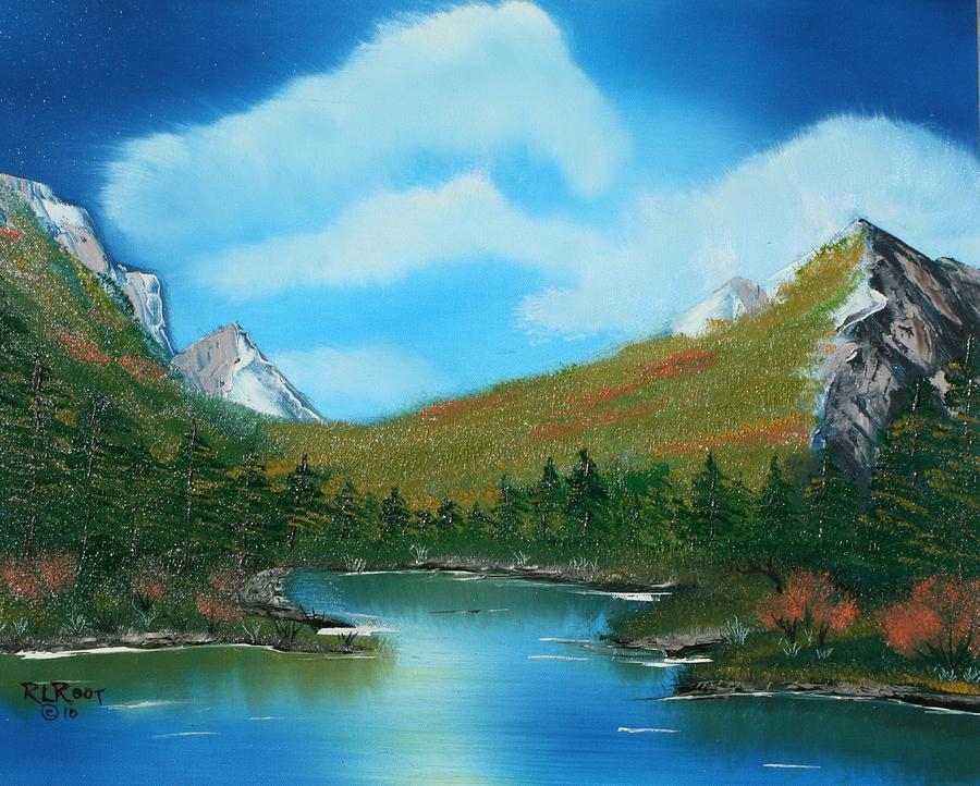 Mountain Ridge Lake Painting by Ralph Root