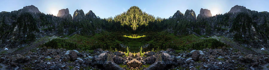 Mountain Digital Art - Mountain Ridge Reflection by Pelo Blanco Photo