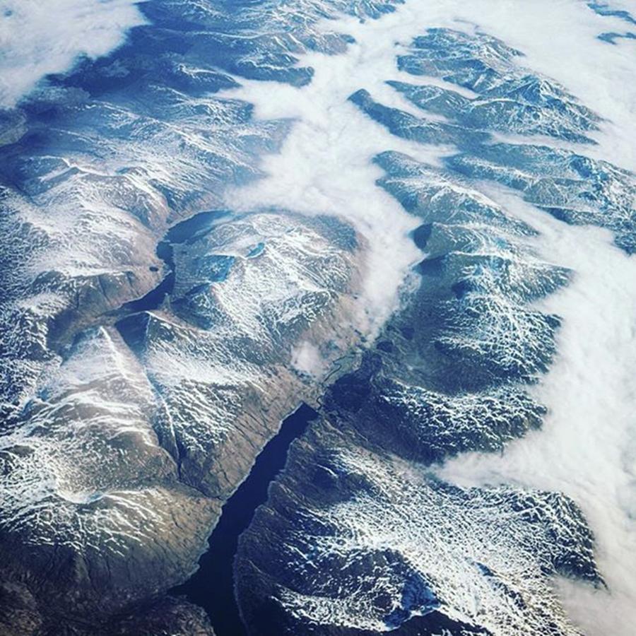 Mountain Photograph - Mountain Ridges, Aerial View Over by Aleck Cartwright
