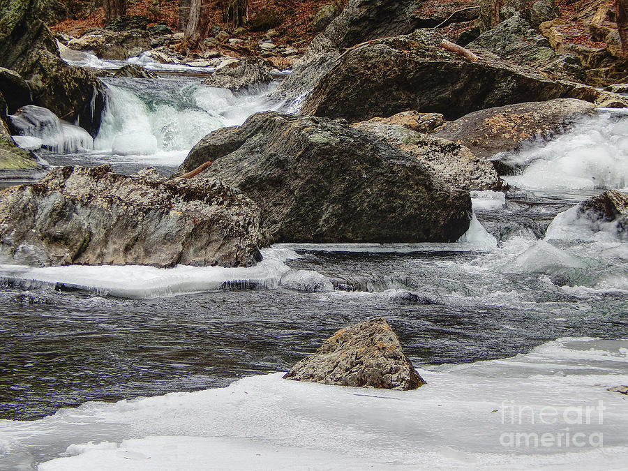 Mountain River In Winter Photograph by Phil Perkins