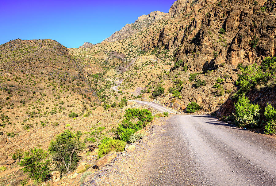 Mountain road in Oman Photograph by Alexey Stiop