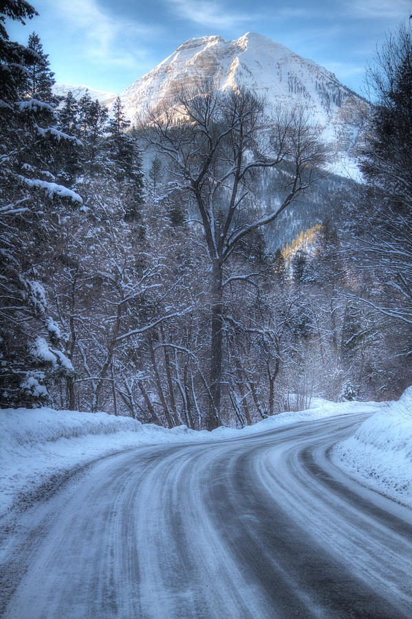 Mountain Road in Winter Photograph by Douglas Pulsipher