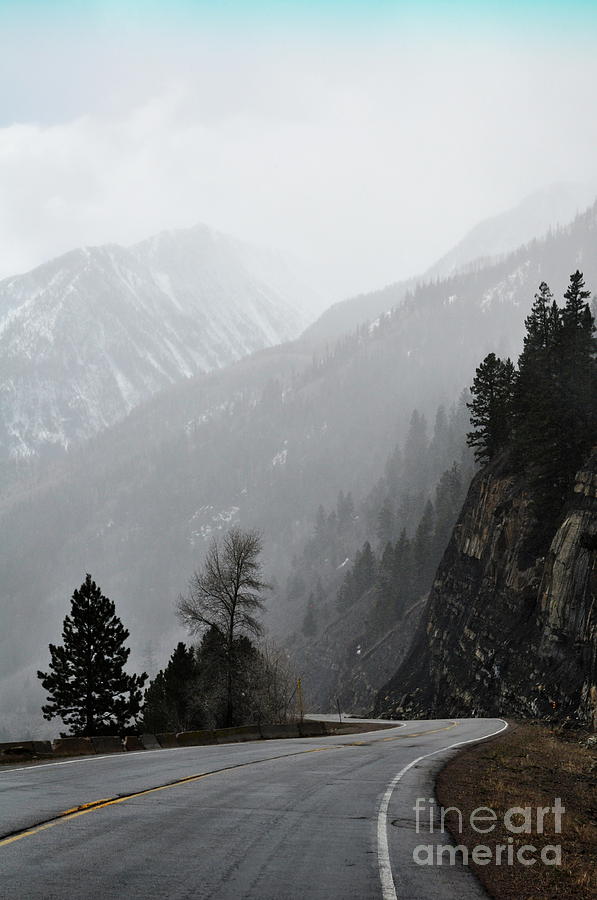 Winter Photograph - Mountain Roads by Anjanette Douglas
