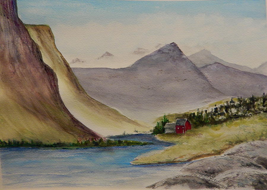 Mountain Scene Painting by Betty-Anne McDonald
