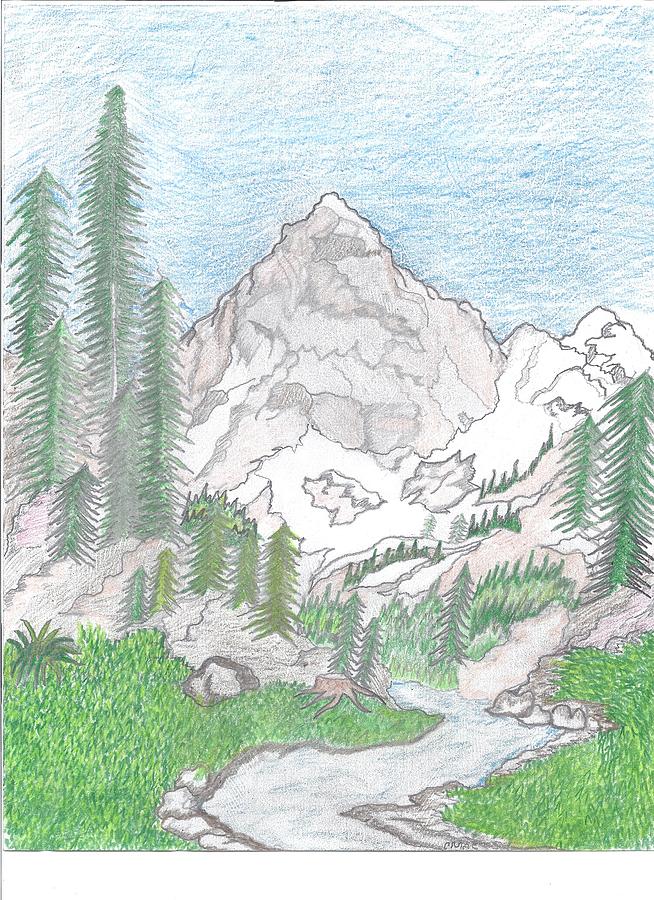 Premium Photo | Mountains pencil drawing simple illustration of generated  ai mountains pencil drawing simple