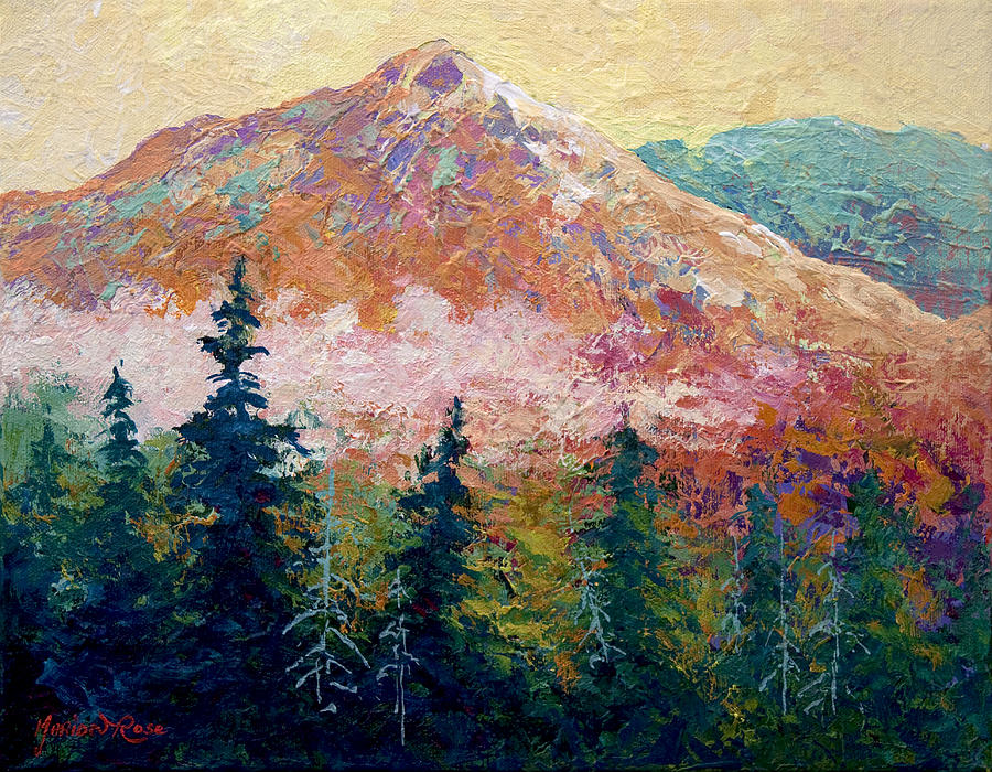 Mountain Sentinel Painting by Marion Rose