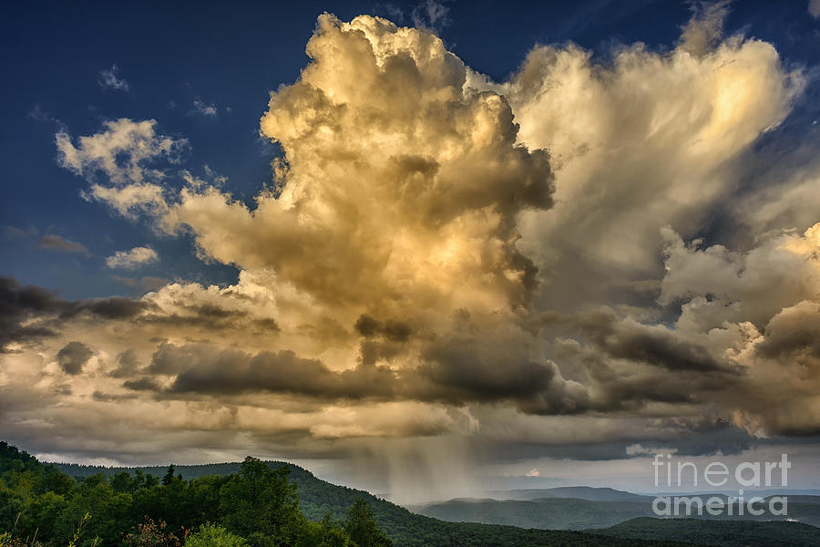 Mountain Shower and Storm Clouds Photograph by Thomas R Fletcher