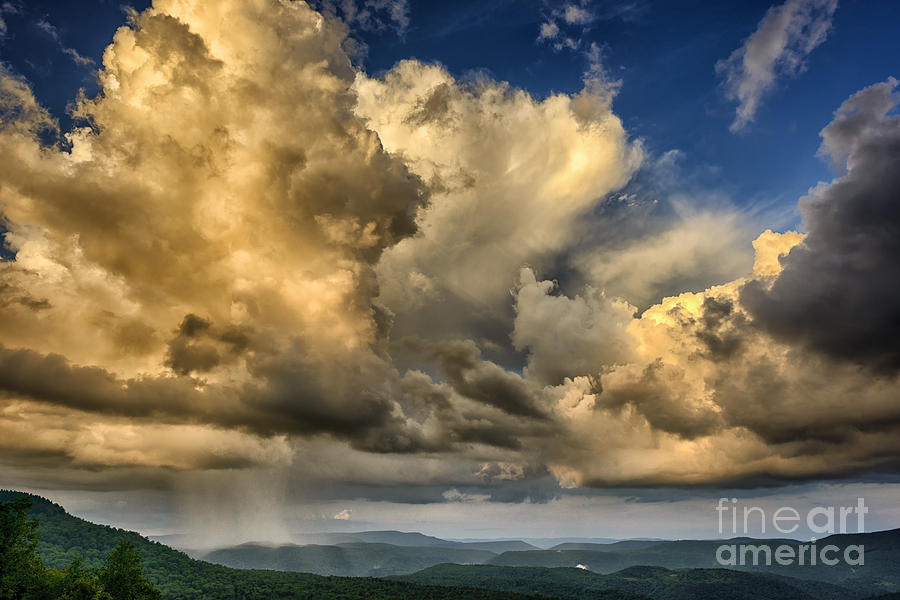 Mountain Shower Evening Clouds Photograph by Thomas R Fletcher