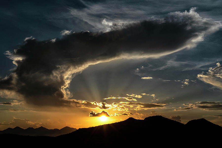 Mountain Silhouette Sunset  Photograph by Saija Lehtonen