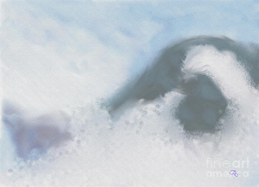 #Mountain #Snow Digital Art by Arlene Babad