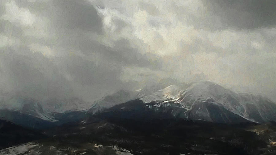 Mountain Snow Digital Art by Ernest Echols