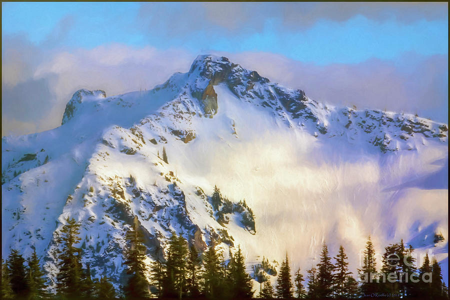 Mountain Snow Digital Art by Jean OKeeffe Macro Abundance Art