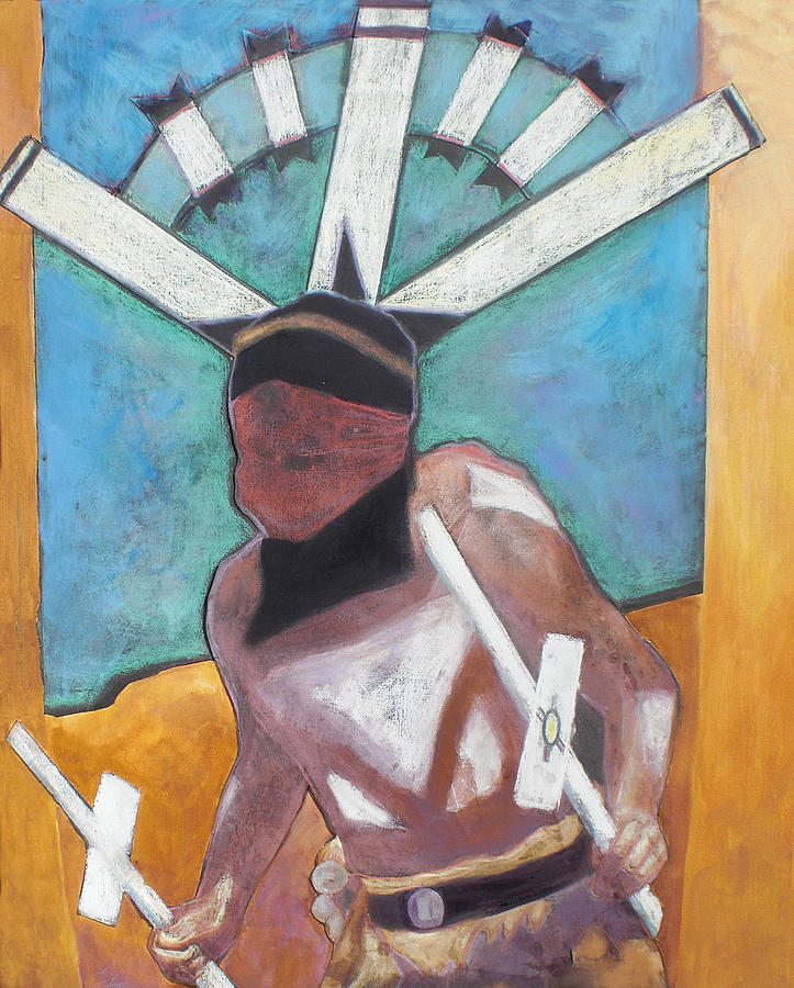 Native American Mixed Media - Mountain Spirit Dancer by Jo Thompson Native American Mixed Media - Mountain Spirit Dancer by Jo Thompson