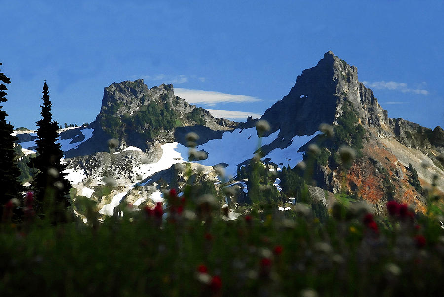 Mountain Painting - Mountain splendor by David Lee Thompson
